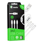 ESONIC 3IN1 TYPEC FLAT CABLE 1 METER