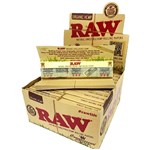 RAW ORGANIC ROLLING PAPERS 1 14 SIZE  TIPS 24 PACK
