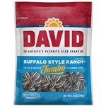 DAVID SUNFLOWER SEED BUFFALO STYLE RANCH PEG BAG 149G X 12 PACK