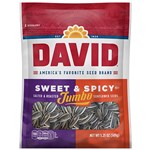 DAVID SUNFLOWER SEED SWEET  SPICY PEG BAG 149G X 12 PACK