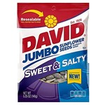 DAVID SUNFLOWER SEED SWEET  SALTY  PEG BAG 149G X 12 PACK