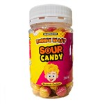 BUBBLE BLAST SOUR CANDY RHUBARB 200G X 6 PACK