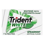 TRIDENT WHITE SPEARMINT GUM 16PC X 9 PACK