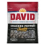 DAVID SUNFLOWER SEED CRACKED PEPPER PEG BAG 149G X 12 PACK