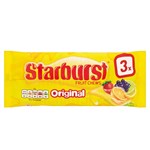 UK STARBURST FRUIT CHEWS  3 PACK 135G X 36 PACK