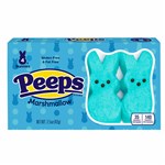PEEPS BLUE MARSHAMALLOW BUNNIES 4CT X 24 PACK