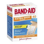 BANDAID EXTRA WIDE PLASTIC STRIPS 40 X 6 PACK