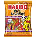 HARIBO HALLOWEEN CRAZY SKELETONS PEG BAG 113G X 12 PACK