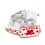 SILVER CHOCOLATE HEARTS 77G 50PK