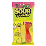 JUICY JELLY LIQUID SOUR STRAPS BANANA 160G X 12 PACK