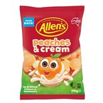 ALLENS PEACHES  CREAM PEG BAG 170G X 12 PACK